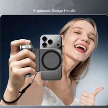 Magnetic Phone Camera Handle, Ergonomic Handheld Selfie Grip With Detachable Wireless Remote, Portable DSLR-Style Phone Stabilizer - Multicolor - View 8