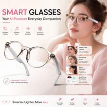 SENBONO Multifunctional Smart Glasses, Translation Glasses, Support For Multilingual APP Translation, Automatic Power On When Opening The Glasses Legs, Built-In Microphone And Speaker, High-Definition Voice Calls And Music Playback, Travel, Leisure - View 3