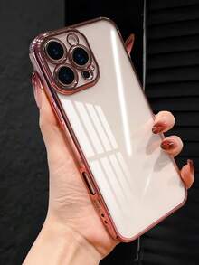 MewTrek Luxury Electroplated Phone Case, Summer New Fashion Silicone Shockproof Protective Soft Shell, Compatible With IPhone, Galaxy, Honor, Reno, MOTO, Unisex, 2026 Model - Pink - View 1