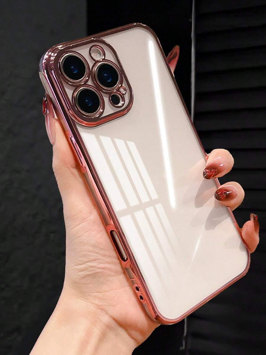 MewTrek Luxury Electroplated Phone Case, Summer New Fashion Silicone Shockproof Protective Soft Shell, Compatible With IPhone, Galaxy, Honor, Reno, MOTO, Unisex, 2026 Model - Pink - View 1