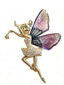 1pc Elegant Exquisite Angel Girl Brooch, Premium Creative Delicate Pin, Versatile Women's Clothing Accessory Decorative Corsage - Angel Girl Brooch - View 7