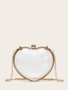 Mini Round Transparent Chain Handbag - Clear - View 5