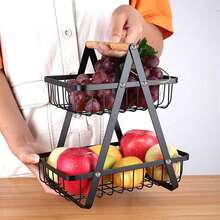 Multi-Layer Fruit Basket Kitchen Storage Basket Detachable 3-Tier Storage Rack Multi-Function Storage Rack Living Room Use Dried Fruit Snack Storage Basket - Multicolor - View 9