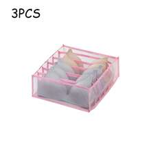 1/2/3PCS Home Wardrobe Underwear, Socks Drawer Organizer Storage Bags - Pink - View 11