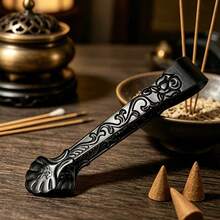 4pcs/1pc Metal Incense Burner Clip, Spice Clip, Charcoal Clip, Incense Burner Accessory, Small Gift, Carved Turtle Shell Leaf Shaped Clip, 3 Colors Available - Clip - View 1