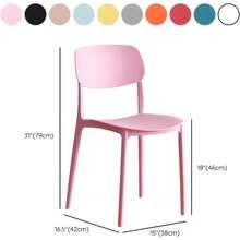 RXAG Sillas de comedor modernas para interior y exterior, fabricadas en plástico, con respaldo abierto, apilables, juego de 4 sillas, aptas para 4 personas, disponibles en varios colores. - Negro - Ver 5
