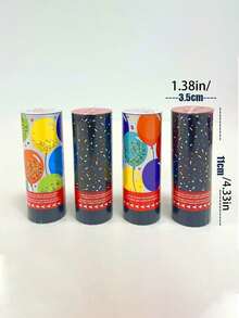 3pcs Spring-Loaded Mini Colorful Confetti Poppers, Suitable For Birthday Party, Halloween Party, Wedding Decoration, Party Supplies, Christmas Decoration, Bachelorette Party Supplies - Terms and Conditions - View 4