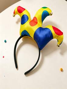 1. PCA Dance Party Clown Costume Props - Adult Extra Large Butterfly Collar Tie Clown Bowtie Headwear - Multicolor - View 6
