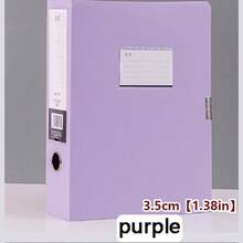 Colorful Large Capacity File Storage Box, Thickened A4 Plastic File Box, Document Storage Box, Suitable For Office, Accountant, Contract And Other Personnel, Accountant And Financial Folders, Vertical Large Capacity Office Supplies Storage Box, Can Classify And Fold A4 Documents, Back To School Season, Learning Supplies - Morandi File Box - View 12