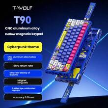 T-WOLF Magnetic Switch Mechanical Keyboard 8KHz Polling Rate Full Aluminum CNC Hollow Magnetic King Switch HIFI Mahjong Sound RGB Backlit Gaming Keyboard - View 14