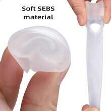 1 Set Of Big Toe Separators, Soft And Adjustable Spacer Pads - Clear - View 5