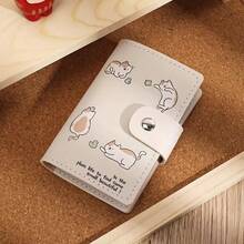 1pc Cute Women's Card Holder, Compact Multi-Slot Large Capacity Driver's License & Vehicle Registration Wallet, Animal Bear Duck Cat Penguin Print Coin Purse - Multicolor - View 9