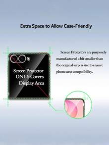 4-In-1 Set [2026 New] 2 Packs 9H Tempered Glass Screen Protector ForSamsung Galaxy Z Flip 8 (Front Screen Only) + 2 Packs HD Camera Lens Protector, Bubble Free, 9H Hardness, Fingerprint Unlock & Face ID Compatible, Easy Install, Case Friendly - Clear - View 6