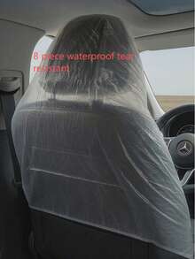 1/3/4/6/8/10pcs Disposable Safety Seat Covers, Transparent Dustproof Waterproof Stain-Resistant Universal Protective Film, Suitable For Cars, Trucks And Various Safety Seats, Lightweight Foldable, High-Quality PE Material - Multicolor - View 16