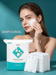 OEIEZ 268pcs Double-Sided 2-In-1 Cotton Pads, Thickened Durable, Ultra Soft Skin-Friendly Lint-Free, Suitable For Toner Application And Makeup Removal - View 11