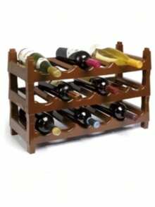 Three‑Tier Large‑Capacity Wine Rack, Capable Of Holding Multiple Bottles Of Red Wine Horizontally, Stable And Space‑Saving. Suitable For Home Living Rooms And Bar Counters. Dust‑Proof To Protect Wine, Easy To Access. - Random Color - View 9