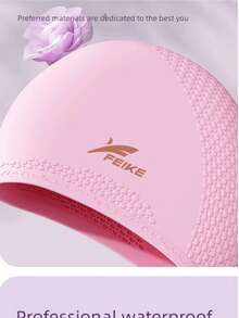 X-FEIKE 1pc Bagged Extra Large Thick Non-Snagging Water Drop Swim Cap, High Aesthetic, Unisex - Multicolor - View 6