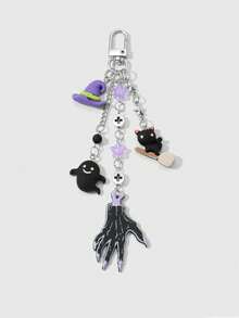 1pc Halloween Series Skeleton Palm Bat Cat Demon Castle - Multicolor - View 4