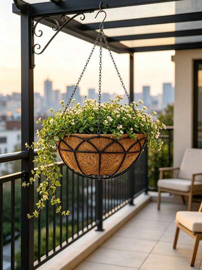 Natural Coconut Fiber Hanging Basket Liner, Round Coconut Fiber Flower Pot Inner Liner, Breathable And Drainage, Suitable For Indoor And Outdoor Flower Pot Replacement Liner Coconut Fiber Liner, Coconut Fiber Liner, Hanging Basket Liner, Flower Pot Replacement Liner, Round Flower Pot Inner Liner, Flower Basket Liner, Natural Coconut Fiber, Outdoor Flower Pot Liner, Gardening Supplies, Breathable Plant Liner, Porch Flower Pot, Balcony Gardening