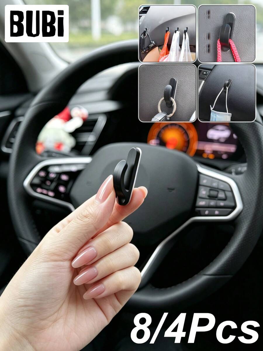 8/4 móc treo ô tô dán bảng điều khiển, khay lưu trữ mini dễ thương cho chìa khóa, ví, kính thời trang, túi xách, phụ kiện nội thất ô tô đa năng cho nam và nữ