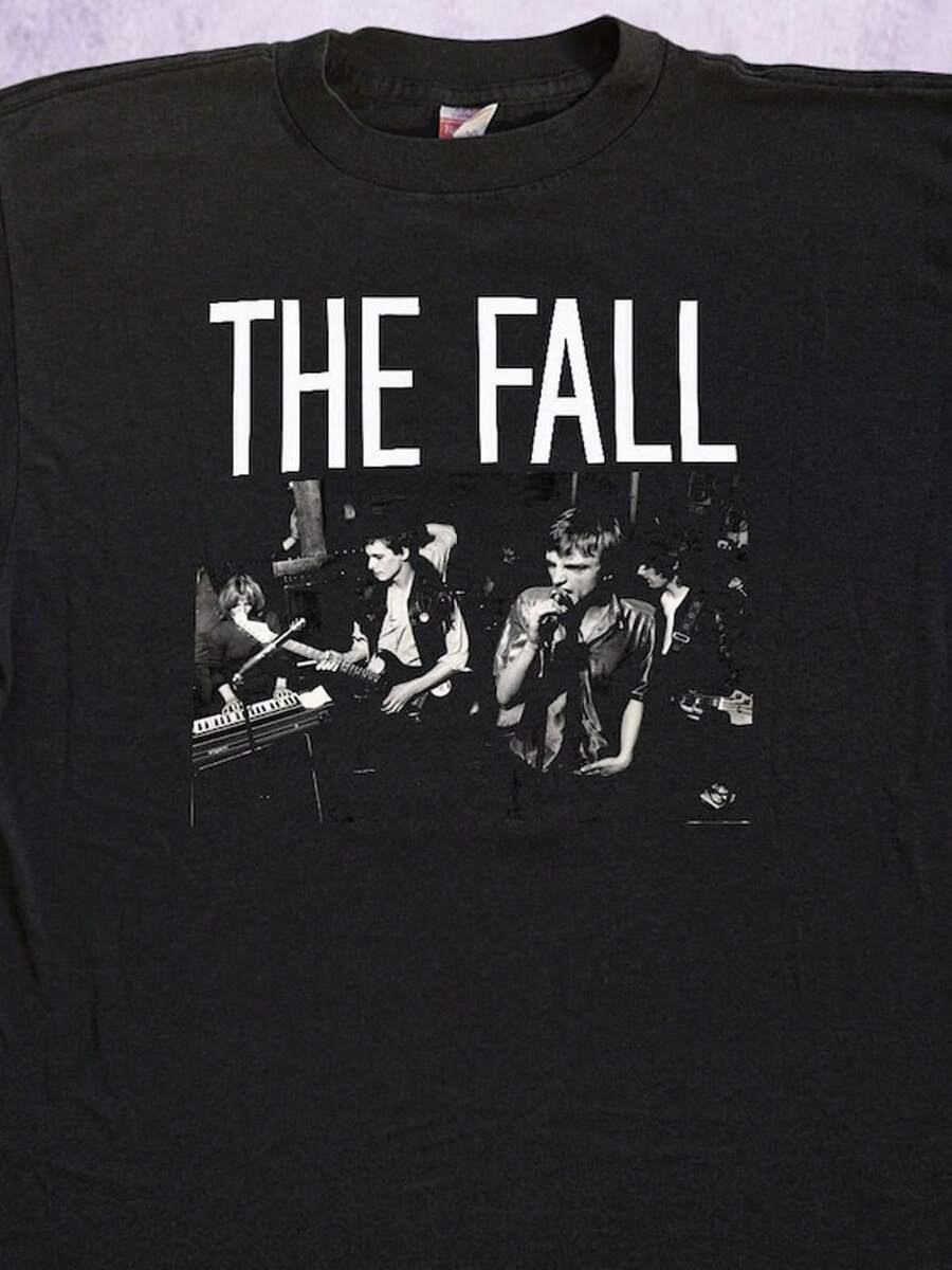 The Fall Band T-Shirt - Iconic Post-Punk Band Print Tee, Round Neck Casual Shirt Suitable For - Wear, Machine Washable Iconic For Everyday Outfits & M - 黑色 - 查看 1