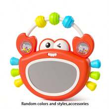 Infant Musical Glowing Crab Rattle Toy, Mirror Tummy Time Sleep Soothing Toy, Sensory Grasping Development Toy, Tactile Texture Early Education Toy, Suitable For All Holidays Christmas Vacation Birthday Newborn Gift - Multicolor - View 14