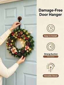 1/2/3/5/6/8/10pcs Multi-Functional Suction Cup Hooks, Suitable For Front Door Wreaths, Glass, Windows And Smooth Surfaces, Ideal For Christmas, Thanksgiving, Halloween Decorations, And Kitchen, Bathroom, Entryway Use - Multicolor - View 4