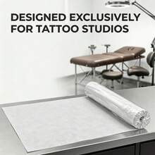 Disposable Tattoo Table Pad Roll, Anti-Ink & Waterproof Countertop Isolation Cloth, Effectively Isolates Ink Stains, Keeps Tattoo Workbench Clean, Protective Table Cover For Professional Tattoo Artists & Beginners - White - View 3