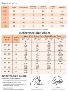 3件組果凍膠無鋼圈大尺碼內衣，可調節寬肩帶，柔軟親膚透氣舒適，背後4排排扣設計，增強支撐力與罩杯穩定度，適合大尺碼女性通勤與日常穿著 - 彩色 - 查看 11