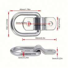 Heavy Duty D-Ring Mounting Plate - Suitable For Left Side Truck Loading, 1200.0 Lbs Capacity, Durable Metal Strap And Anchor, For And Reliable Bed Accessories | Sturdy Construction | Metal Strap Plate - Multiple Styles - View 5