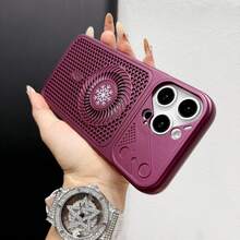 Magnetic Heat Dissipation Phone Case Compatible With IPhone 11 12 13 14 Pro Max 15 15 Pro Max 16 16 Pro 16 Pro Max 17 17 Pro Max 18 18 Pro Max - Purple - View 2