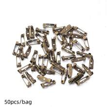 50pcs Iron Perforated Brooch Pins With Safety Clasp, Corsage Base Pins With Lock Head, Tie Pin, DIY Corsage Badge Hair Accessory Base, Jewelry Making Supplies - Brooch Base - View 12