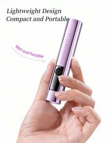 1pc Handheld Nail UV Lamp With Screen Display, Suitable For Gel Manicure, Mini Nail Lamp, Portable LED Nail Dryer, USB Nail Curing Machine, Quick Curing Nail & Foot Care Tool - Purple - View 10