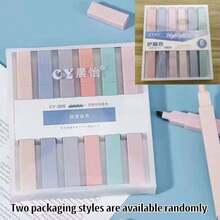 1/6/12/24pcs Morandi Aesthetic Square Highlighters, Rich Colors, Smooth Writing, Soft Tips, Non-Fading, Quick-Drying, Suitable For Diary, Notes And More, Ideal School Supplies, Gift For Students, Gift For Teachers, Perfect For Back To School Season - Multicolor - View 19