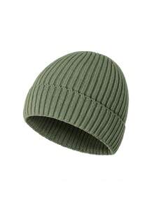 Solid Color Ribbed Knit Baby Beanie, Warm Elastic Infant Hat For Boys And Girls, Autumn/Winter Outdoor Warm Woolen Cap - Baby Boy Series - View 19