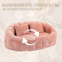 Bean Bag Sofa - Beige Chenille, Comfortable Accent Chair For Home And Outdoor Use - 粉色 - 查看 7