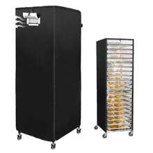 Speed Rack Cover - Funda de 20 niveles para panadería comercial con cierre, 58.42 x 71.12 x 162.56 cm, para panadería, impermeable, a prueba de polvo, color negro - Ver 2