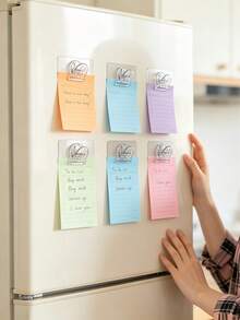 1 Pack 10pcs Refrigerator Memo Clips, Message Memo Storage Clips, Suitable For Kitchen, Living Room, Study, Applicable For Memo Storage, Refrigerator Magnet Storage, DIY Photo Wall Tools, Home Decor Essentials, Christmas Decoration Supplies, Halloween Decoration Supplies, Furniture Storage Essentials, Perfect Gift - Clear - View 3