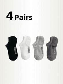 8 Pairs/4 Pairs Boys Socks, Summer Thin Mesh Boat Socks, Solid Color Low-Cut Invisible Socks, Low-Top Short Socks, Breathable And Sweat-Absorbing, Spring/Summer, Ins , Casual Sports Socks, Simple And Versatile - Multicolor - View 9