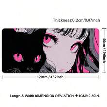Anime Girl Extra Large Mouse Pad, Game Table Pad, Large Keyboard Pad, Washable, Rubber Anti Slip Bottom, Gift Mouse Pad, Desktop Protection Pad, Study Table Pad, Multiple Sizes Available, Computer Keyboard Pad, Laptop Pad - View 16