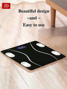 1pc Digital Bathroom Scale, High Precision Weight Scale, With Backlit LCD Display, Rounded Design, Portable Design, High Aesthetic Exquisite Weight Scale, 400lbs - A - View 8