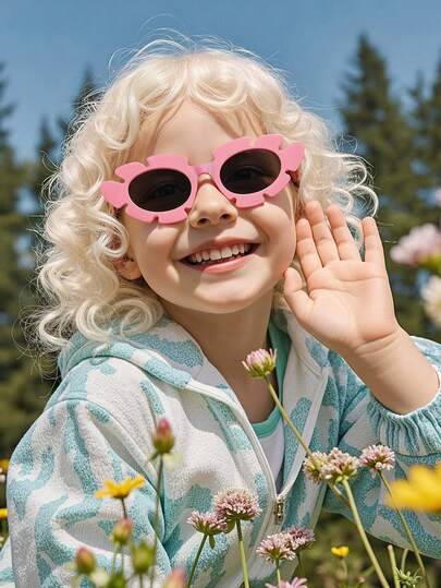 1 Pair Kids Fashion Style Silicone Sunglasses, Suitable For 3-14 Years Old Boys And Girls, Versatile Fashionable Kids Glasses, Personalized Photo-Taking, Comfortable And Ultra-Lightweight