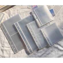 10/20/30/50pcs/Pack A7 Transparent Loose-Leaf Pages, Double-Sided Photo Album Inner Pages, Loose-Leaf Storage Pockets, Made Of High-Quality PP Material, Suitable For Idol Photo Cards, Postcards, Trading Cards, Photos And School Cards - Transparent - View 1