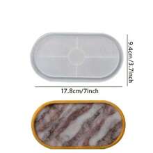 1PC Fashion Silicone Oval Plate Mold, Suitable For DIY Handmade Use - Oval Tray Silicone Mold - View 13