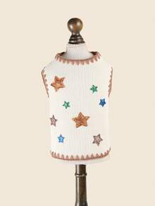 1PC Pet Clothes 2026 Autumn/Winter New Small Dog Puppy Cat Cute Pet Minimalist Versatile Soft Skin-Friendly Little Star Vest - Multicolor - View 8