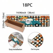 1pc Thanksgiving Pickup Truck Pattern Rubber Faucet Splash Guard, Bathroom Faucet Splash Guard, Mud Guard, Moisture-Proof Non-Slip Faucet Mat, Kitchen Countertop Accessory. Protect Your Kitchen Countertop. - Multicolor - View 13