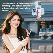 AXNEN Portable Selfie Stick Tripod With Wireless Remote Control Phone Holder, Compatible With IOS And Android Smartphones For Photography And Videography - Multicolor - View 4