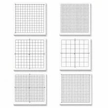 5/10pcs Mini Grid Sticky Notes (125/250 Sheets), 3x3 Inch, Multiple X-Y Axis Grid Patterns - Perfect For Office/School Supplies Organization And Note-Taking, Back To School Essential - Square (White) - View 6