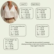 Elegant & Comfortable White Collar Lantern Sleeve Cold Shoulder Top, Spring/Summer - White - View 6