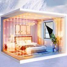 Windproof Warm Thickened Curtains Winter Wind-Blocking Insulation Film Cold-Proof Sealing Window Self-Adhesive No-Drill Curtains - Black - View 4